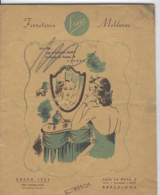Cat&aacute;logos publicit&aacute;rios: ALB-TC-8) CATALOGO FERRETERIA FINA 1953 MOLDURAS SUMINISTROS MADERA